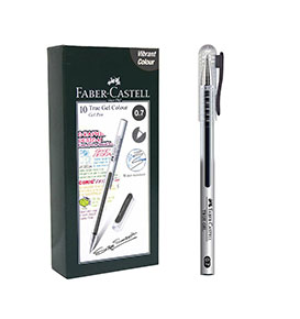 True Gel Pen -- Black Ink 0.7 mm 1 Box isi 10 pcs