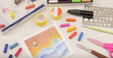 Cara menggambar teknik stensil dengan Soft Pastel Art