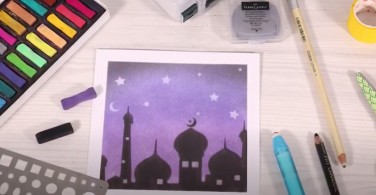 Cara  Menggambar Masjid dengan Soft Pastel Art