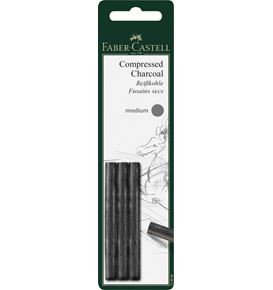 Charcoal stick compressed Pitt medium set of 3