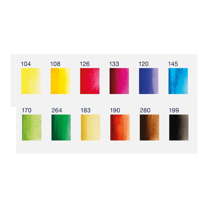 Solid Watercolours 12 Colours 