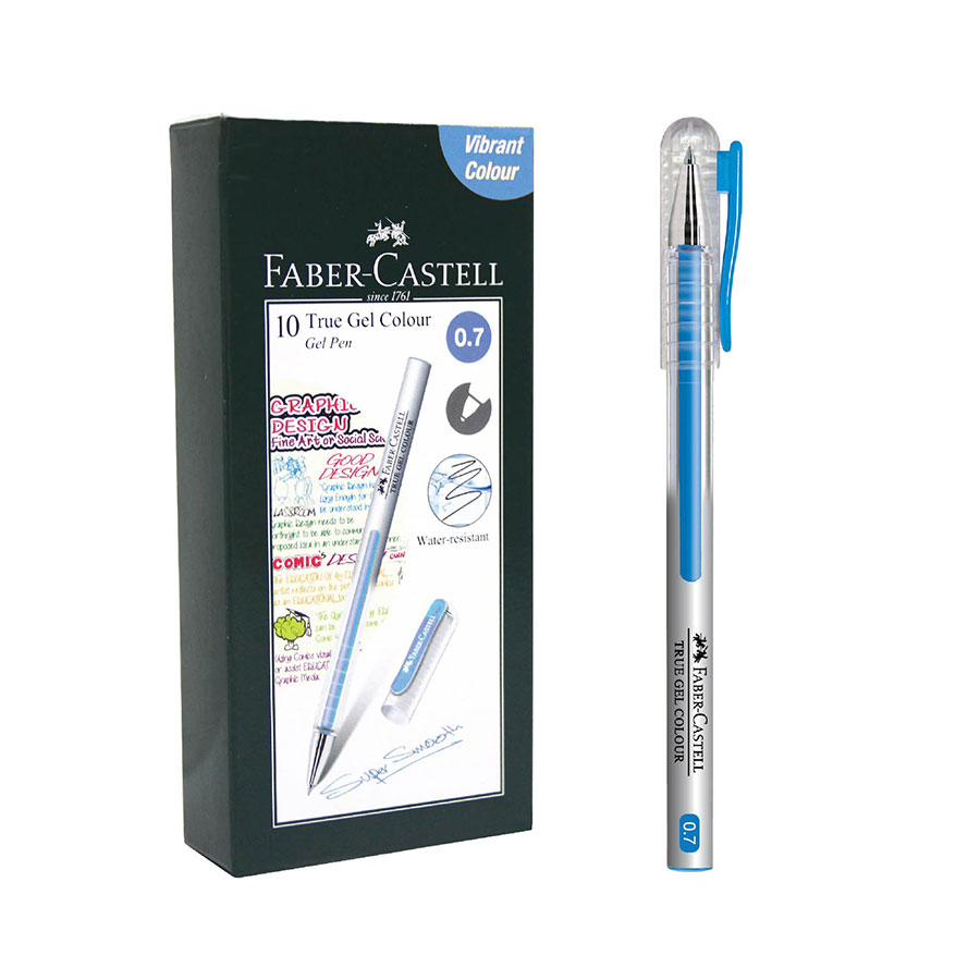 True Gel Pen -- Soft Blue 0.7 mm 1 Box isi 10 pcs