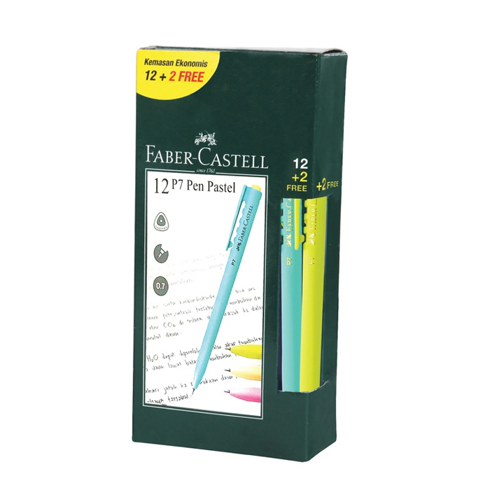 Ballpoint Pen P7 Pastel 0,7mm ink black box 12+2 pc