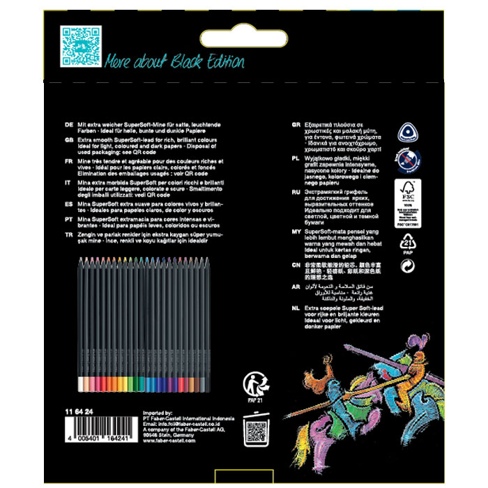 Black Edition Colour Pencil Set- 24