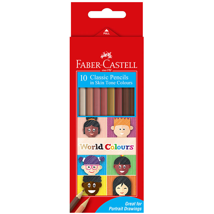 World Colours Classic Colour Pencil Skin Tone set 10
