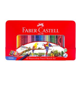 60 Watercolour Pencils Sketch Set