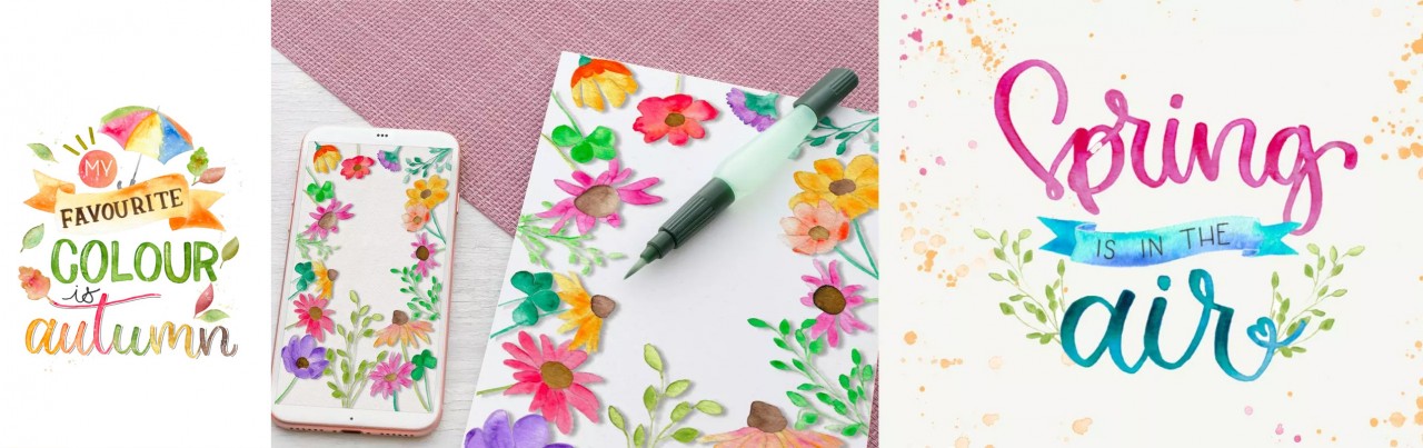 Wallpaper artwork dari seniman Faber-Castell