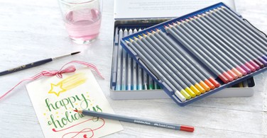 Tips kreatif pensil warna cat air Goldfaber Aqua