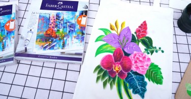 Cara melukis totebag dengan Acrylic Colours Creative Studio