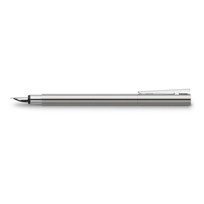 Neo Slim Stainless Steel fountain pen, EF, silver shiny