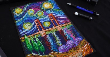 Teknik Dash Line dengan Black Edition Oil Pastel