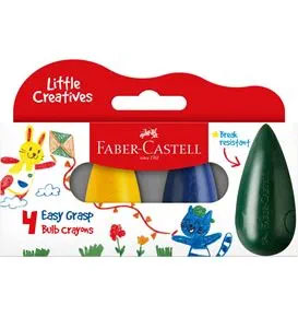 Easy grasp bulb crayons, pack of 4 