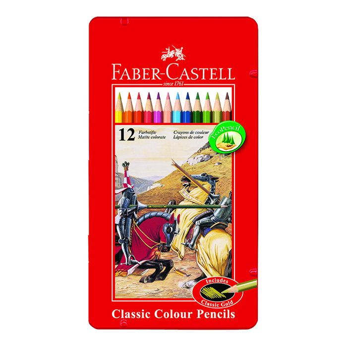 Colour Pencils in Tin Case 12 L