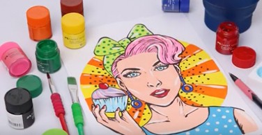 Cara melukis wanita dengan Poster Colour
