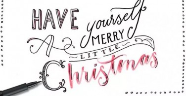 Cara hand lettering have yourself a merry little Christmas