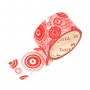 Decorative Paper Tape Red Circle in white